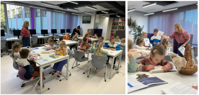 03 Pirmsskolas bērni iejūtas skolēnu lomā Rīgas Zolitūdes ģimnāzijā