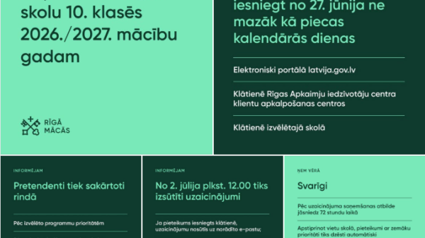 AKTUĀLI Uzņemšana 10.klasēs 2025./2026.mācību gadā