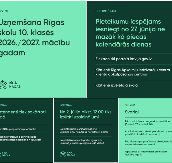 AKTUĀLI Uzņemšana 10.klasēs 2025./2026.mācību gadā