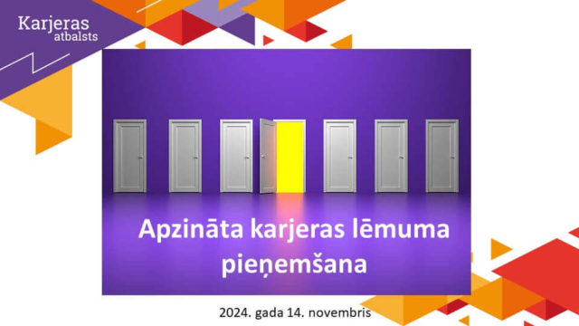 9. klašu līnija "Apzināta karjeras lēmuma pieņemšana" 2024. gada 14. novembrī