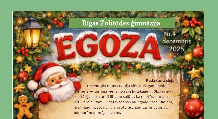 Skolas avīzes 2025.gada decembra izdevums