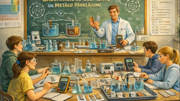 Galvaniskais elements un metālu pārklājumi 37 Praktiskas nodarbības “Galvaniskais elements un metālu pārklājumi”