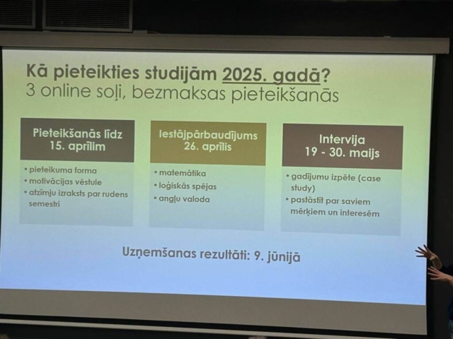2025. gada 16. janvāra tikšanās ar Rīgas Ekonomikas augstskolas pārstāvjiem (Stockholm School of Economics in Riga)