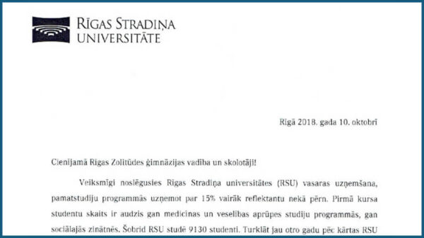 No Rīgas Stradiņā Universitātes 2018