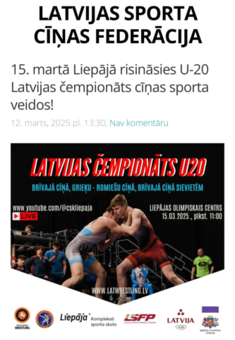 Apsveicam Timuru Kļujevu ar izcilo sasniegumu Latvijas čempionātā brīvajā cīņā Apsveicam Timuru Kļujevu ar izcilo sasniegumu Latvijas čempionātā brīvajā cīņā