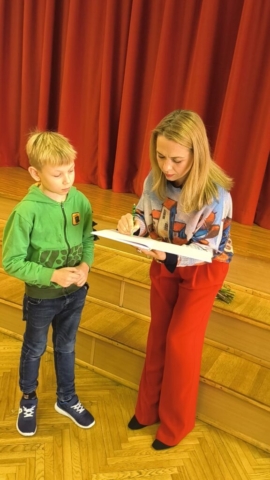 Bērnu grāmatas autore mūsu skolā