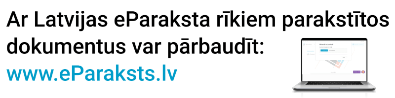 baneris par elektronisku dokumentu atvēršanu un pārbaudi