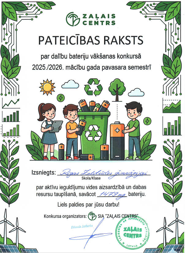 Bateriju vākšanas konkursa rezultāti 2026 1 Bateriju vākšanas konkursa rezultāti 2026