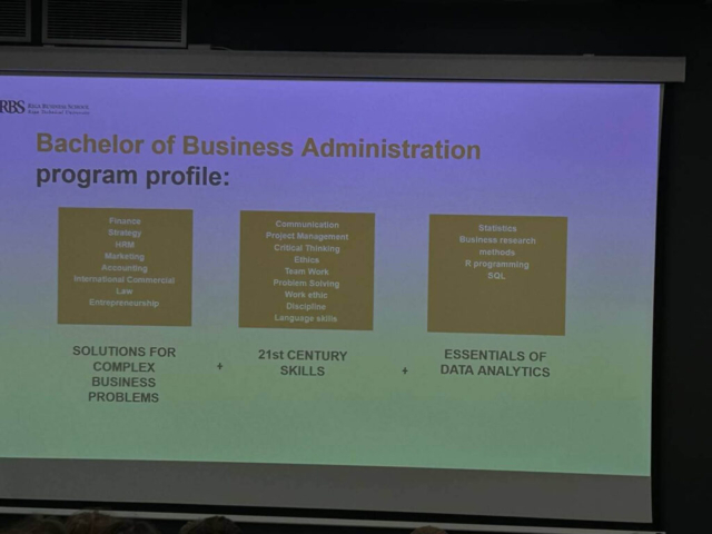 2025. gada 30. janvāra tikšanās ar RTU Rīgas Biznesa skolas pārstāvi (Riga Business School) 2025. gada 30. janvāra tikšanās ar RTU Rīgas Biznesa skolas pārstāvi (Riga Business School)