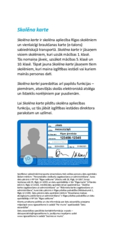 Informācija par skolēna e-karti