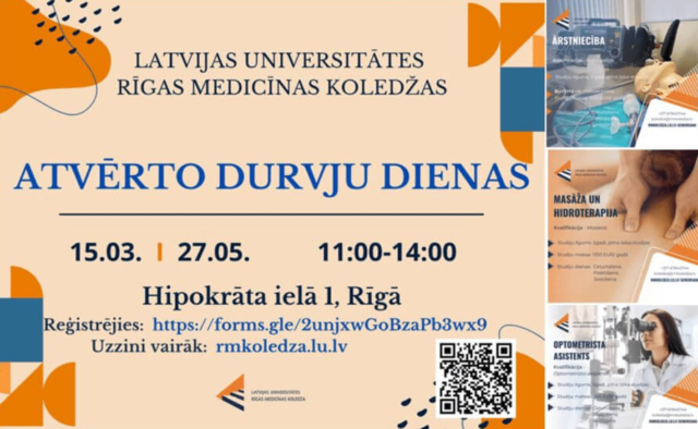 Studiju iespējas LU Rīgas Medicīnas koledžā