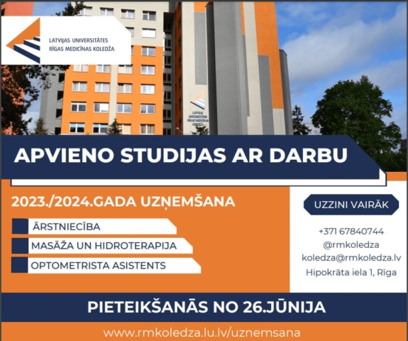 Studiju iespējas LU Rīgas Medicīnas koledžā