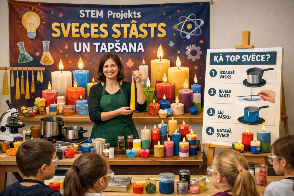 "Sveces stāsts un tapšana"