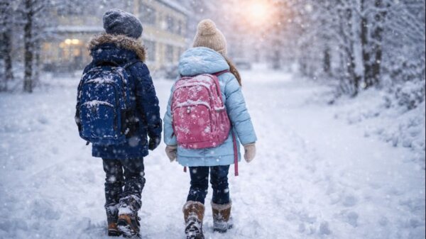 Aukstuma dēļ skolēni var neapmeklēt skolu 3 ziema, skolēni iet uz skolu